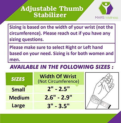 MARS WELLNESS MARS WELLNESS CMC Joint Thumb Arthritis Brace - Restriction Thumb Support Brace Stabilizing Splint for Osteoarthritis and arthritis thumb splint - Large - Left Hand