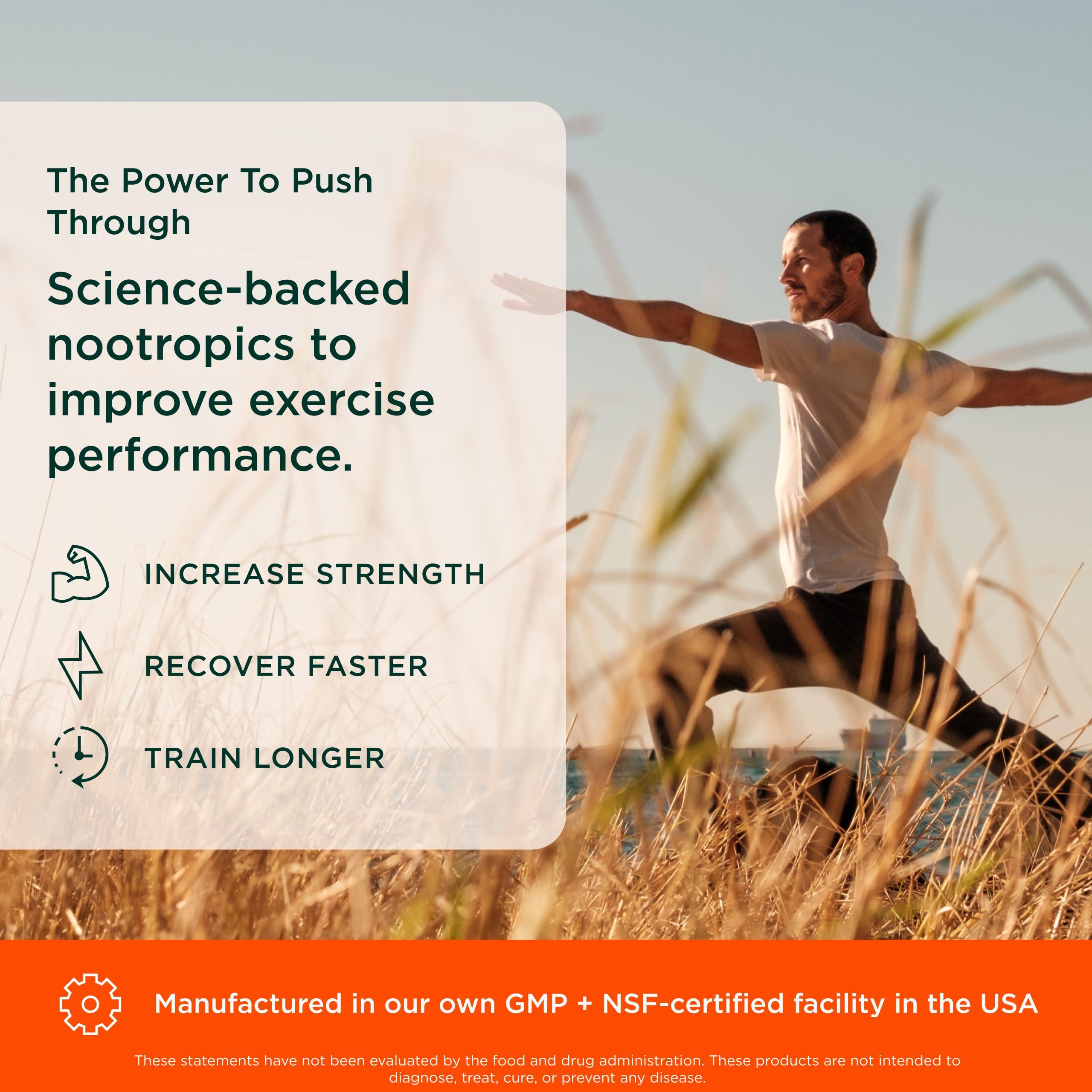 The Genius Brand Genius Energized Pre Workout Powder, Sour Cherry - Caffeine Free Pre-Workout Booster Supplement with Beta Alanine & Alpha GPC - No Artificial Sweetener or Dyes