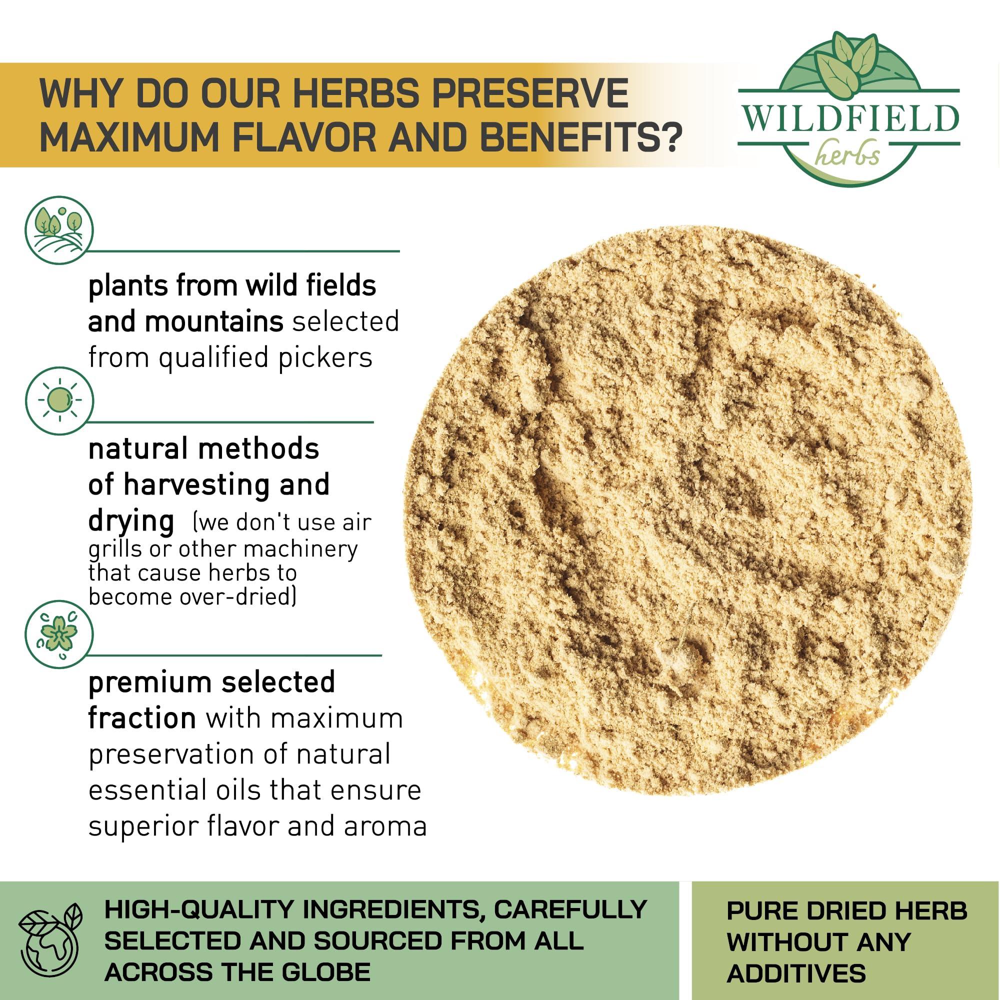 WILDFIELD HERBS 100 Ginger Tea Bags Ginger Root Tea Dry Dried Herb (Zingiber officinale) - 100 Count 1.5g Tea Bags Ginger Raz de jengibre