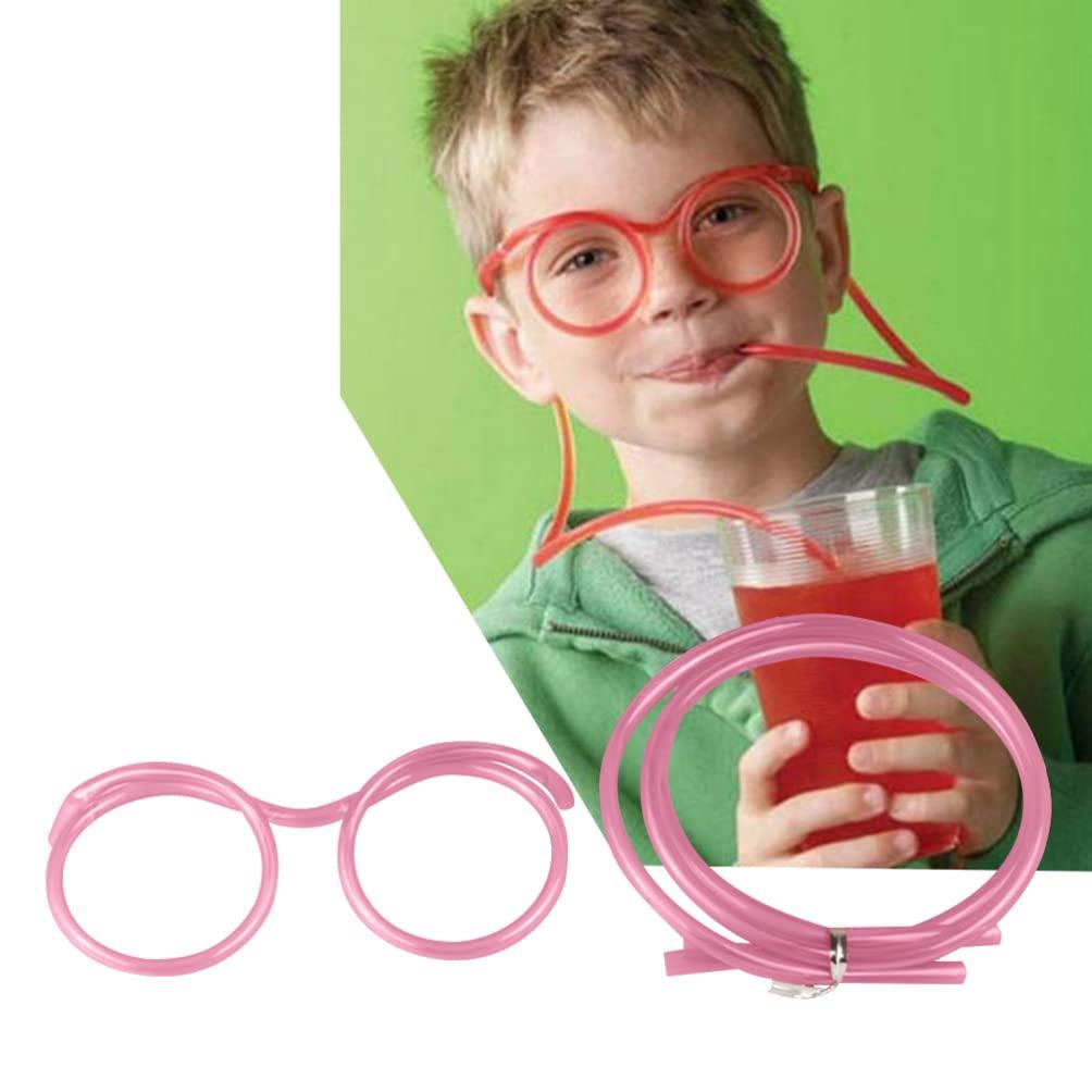FOMIYES FOMIYES soft plastic straw glasses drinking straw crazy reusable straw crazy straws glasses beverage straw water bottle straw sipping straw glasses soft drink straw child