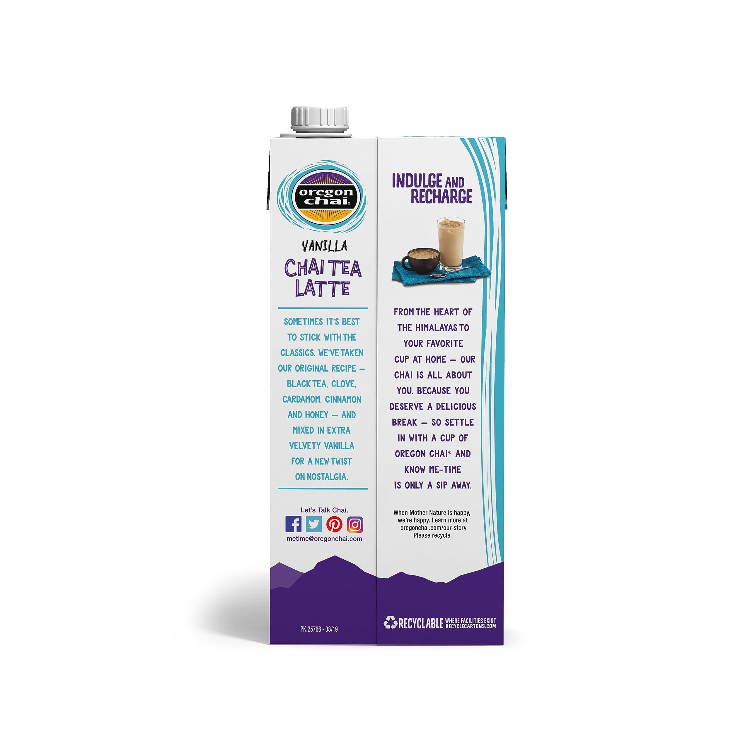 Oregon Chai Oregon Chai Vanilla Chai Concentrate, 32 Ounce (Pack of 6)