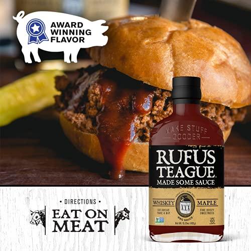 Rufus Teague Rufus Teague - Whiskey Maple BBQ Sauce - Premium Barbecue Sauce - 15.25 oz. Bottles - 4 Pack