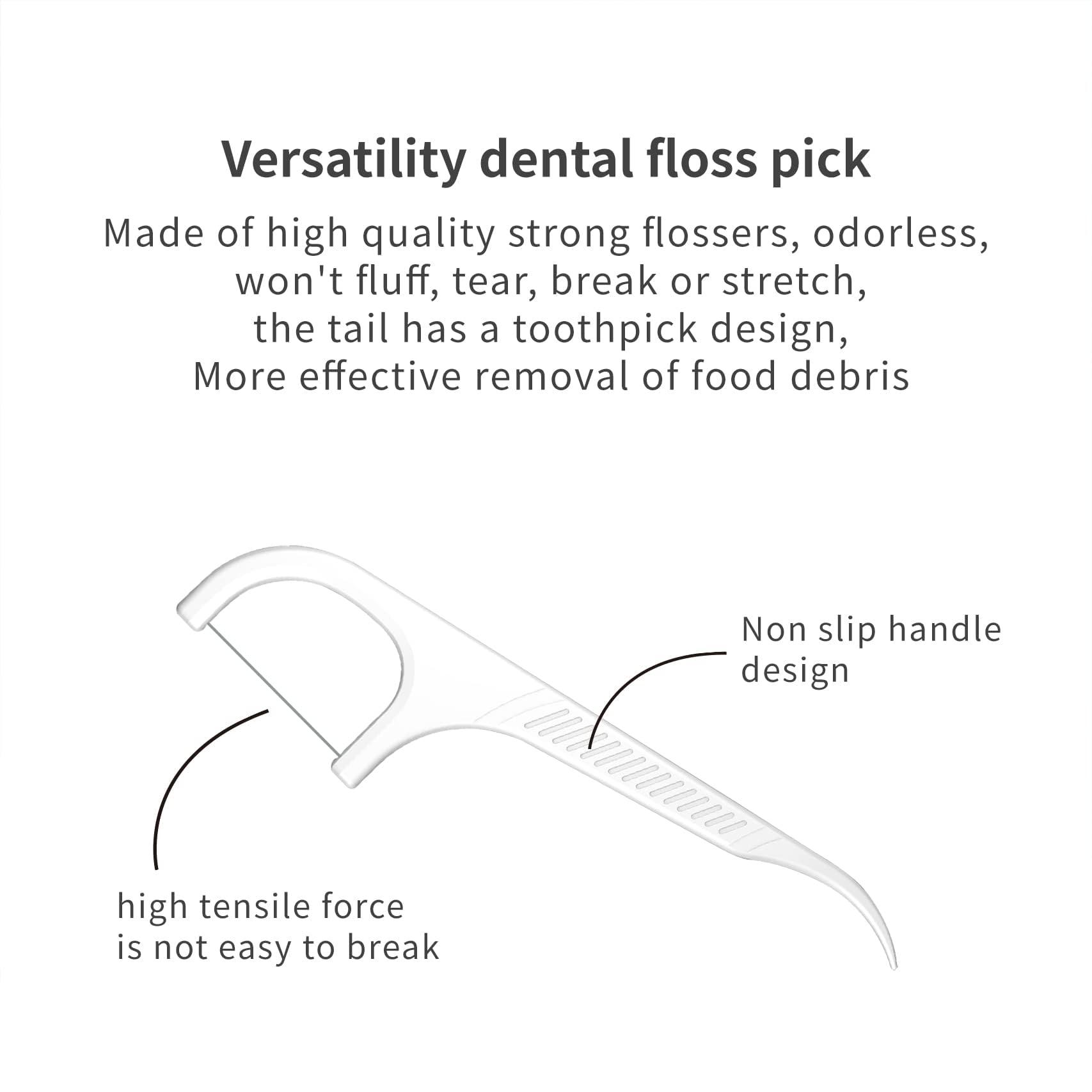 LIAMOSS Ultra-Small Dental Floss Picks 2 Dispenser,Shred Resistant Flosser,120 Count Floss Sticks,Best Denal Tools for Oral Care,for Anywhere