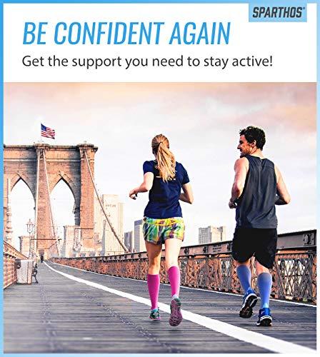 Sparthos Sparthos Compression Socks (20-30mmHg) - Knee High Sock for Sport, Running, Travel, Medical Support, Pregnancy, Nursing - Calf Long Athletic Compressions Gear Sleeve - for Men and Women (White-SM)