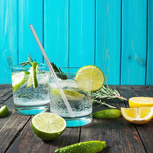 Yuecoom Collapsible Straw Travel Straw, Reusable Straws with Case Stainless Steel Straws Drinking Dishwasher Safe +Straw Cleaning Brush(Black)