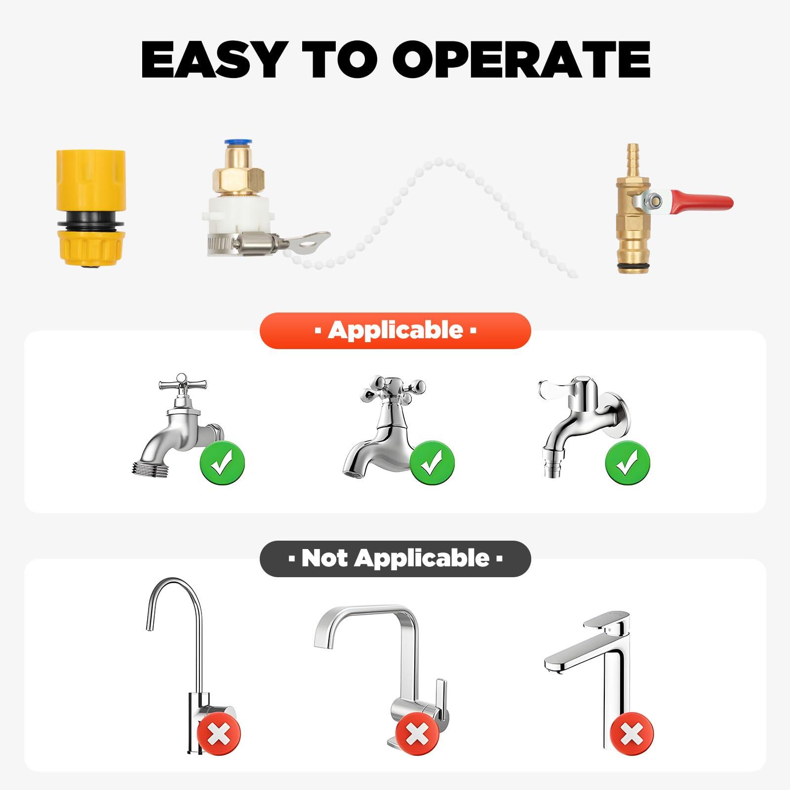 JAYGOVAN JAYGOVAN 26Ft Long Water Fed Pole Brush Solar Panel Cleaning Brush Telescopic High Reach Window Cleaning Pole Aluminum Outdoor Window Cleaner Extendable Cleaner Tool for Window Glass/Solar Panel