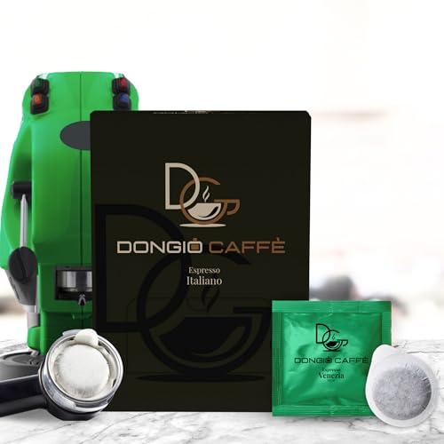 DONGIO CAFFE Dongi Caff Espresso Venezia (decaffeinated), ESE 44mm Pods, Blended and Roasted in Italy 50 Single-Serve Coffee Pods, Med-Dark Roast (Intensity 8/10)