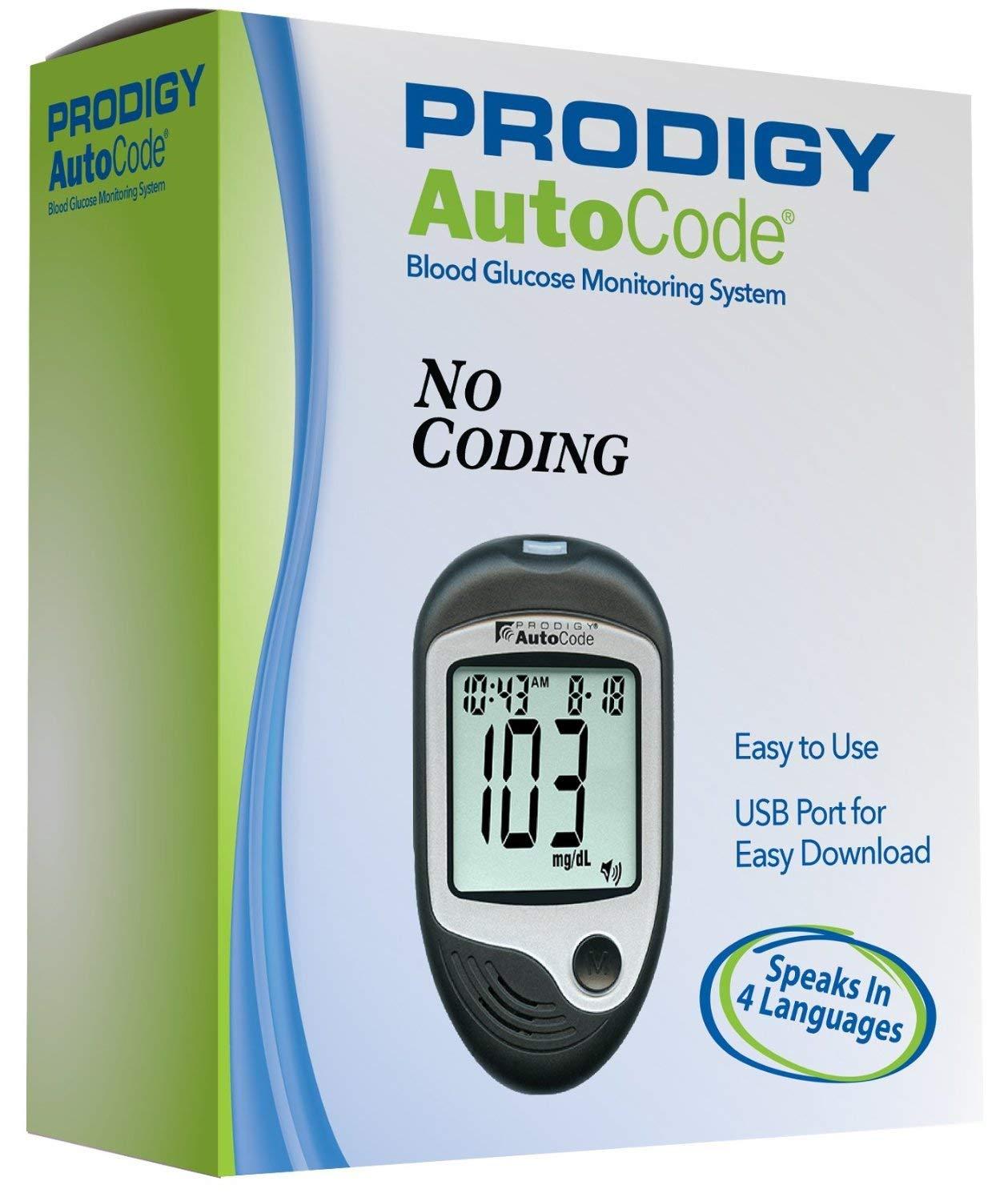 PRODIGY Prodigy 0038484051850 Autocode Talking Blood Glucose Monitoring Meter Autocodelack