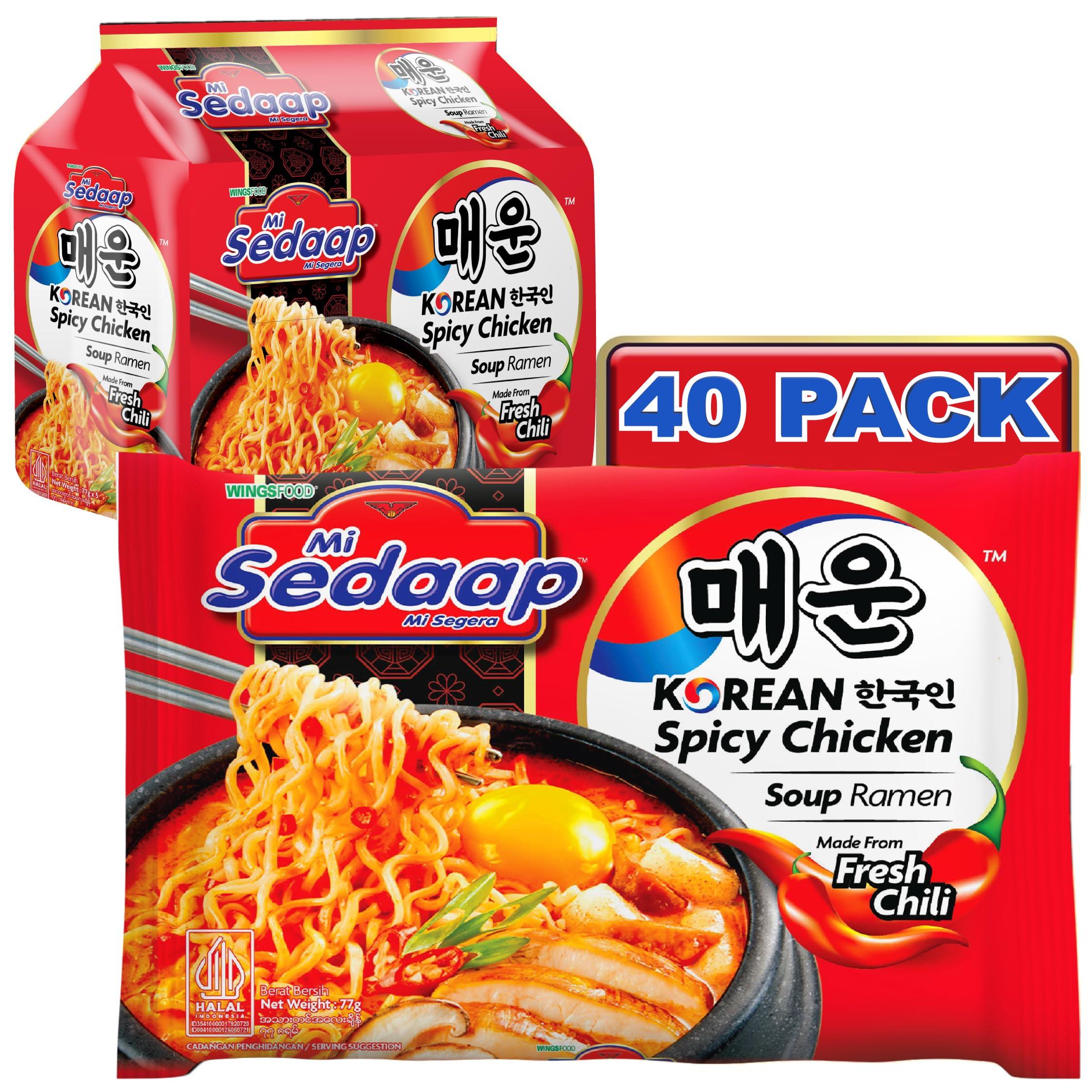 Jans Mi Sedaap - Korean Style Spicy Chicken Flavored (Soup Packet (Pack of 40))