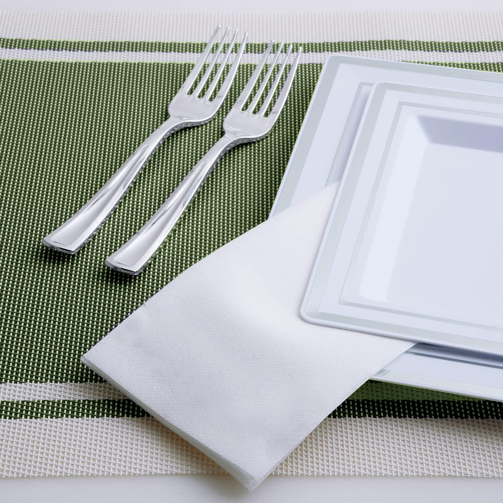 JOLLY PARTY 100PACK Disposable Hand Towels for Bathroom, Soft and Absorbent Paper Guest Towels Disposable Decorative Bathroom Hand Napkins for Kitchen, Parties, Weddings, Dinners