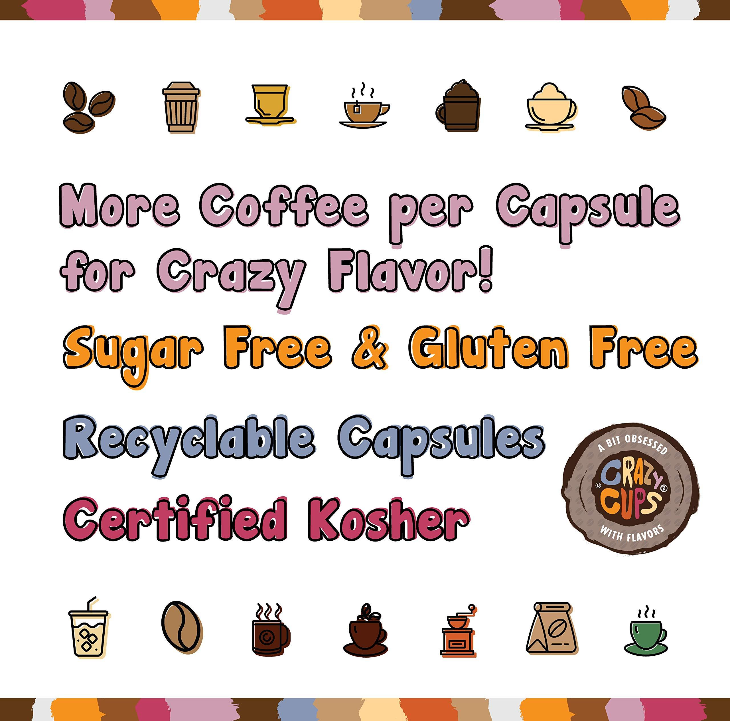 Crazy Cups Crazy Cups Flavored Marshmallow Mocha Chocolate Coffee, Single Serve for Keurig K Cups Machines, Hot or Iced, Medium Roast in Recyclable Pods, 22 Count (Pack of 1)