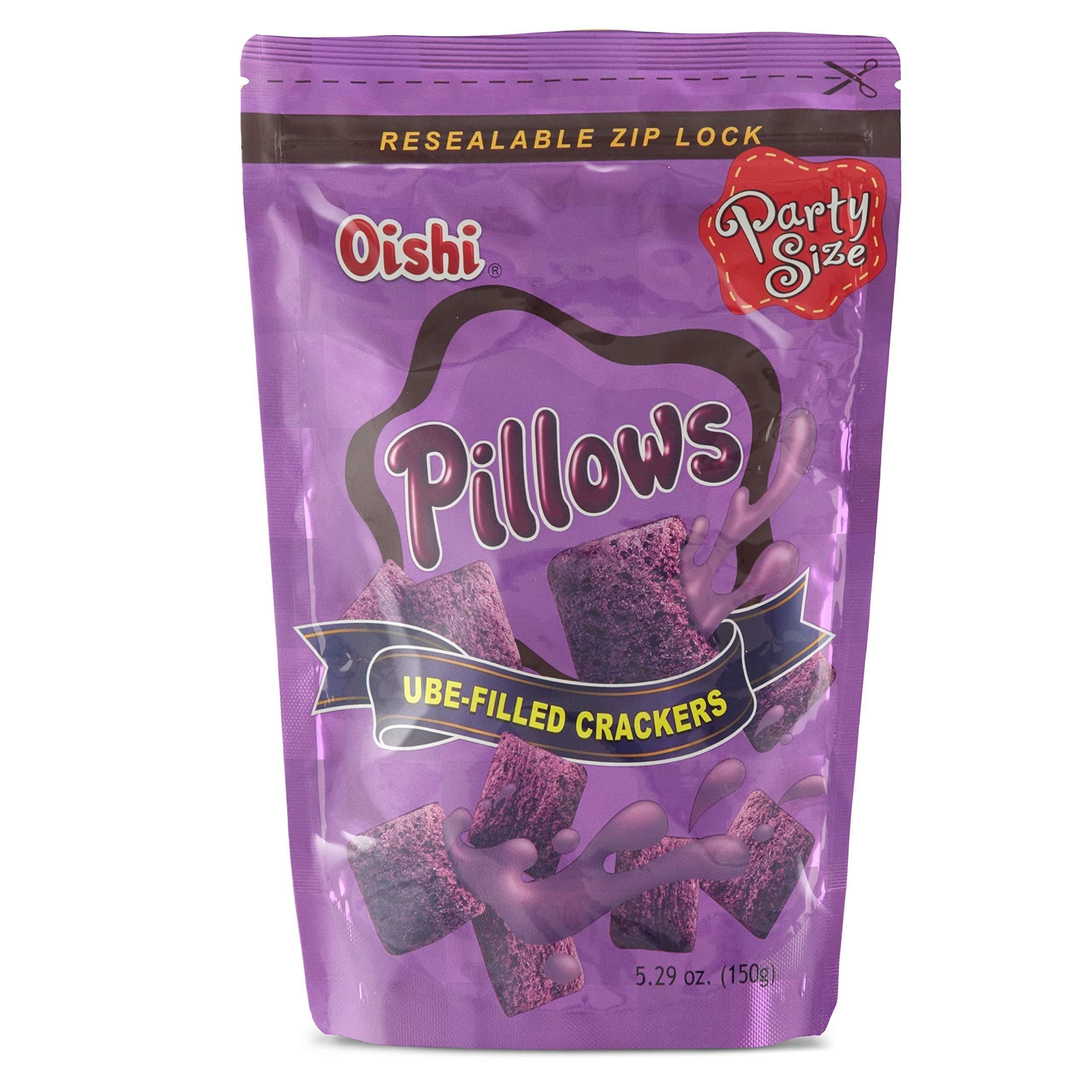 Oishi Oishi Pillows Ube Filled Crackers,5.29 Ounce Pack of 4