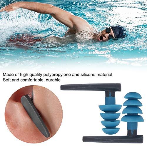HERCHR HERCHR Swimming Ear Plugs, Waterproof Silicone Swimming Earplugs with Case Package for Swimming Showering Bathing Surfing