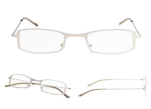 LUR LUR READING GLASSES 3 pack Small Readers (Silver, 0.75)