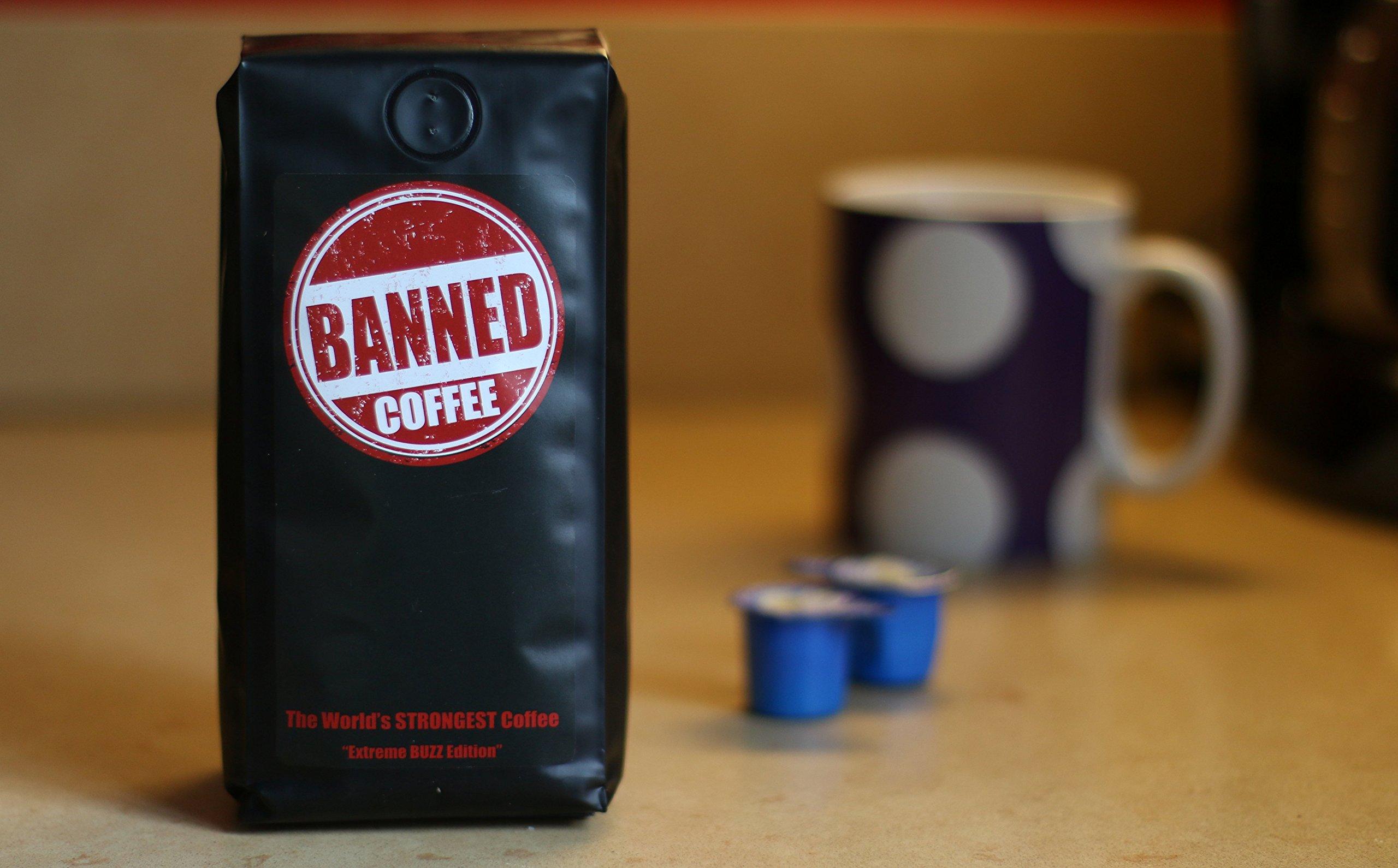 Banned Coffee Banned Coffee Whole Bean World's most delicious Strongest Coffee - Our Best Medium Dark Roast - 1 LB Bag