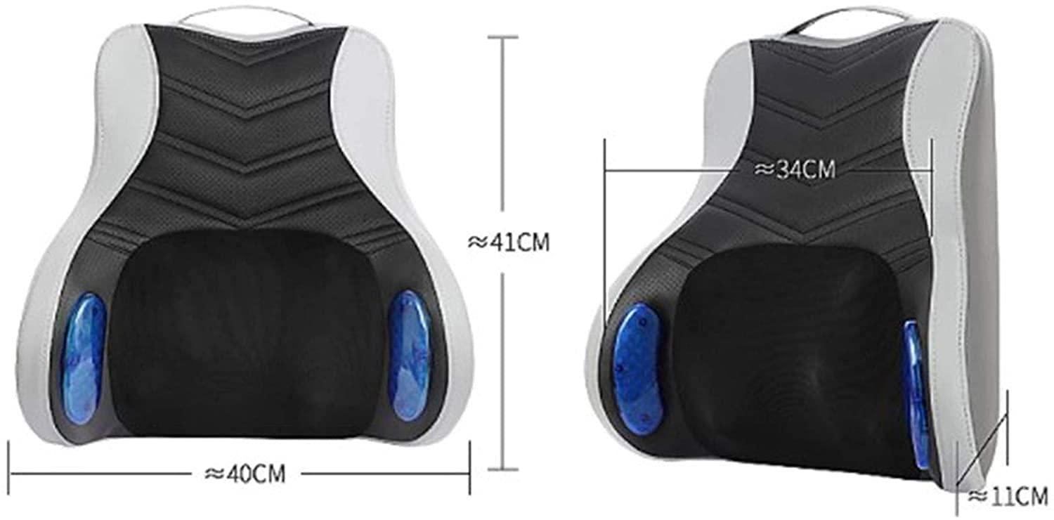 SMSOM SMSOM Back Massager - Back and Neck Massager Pillow, Heat Deep Tissue Kneading Massage for Full Body Muscle, Best Relaxation Gifts (Color : Gray)