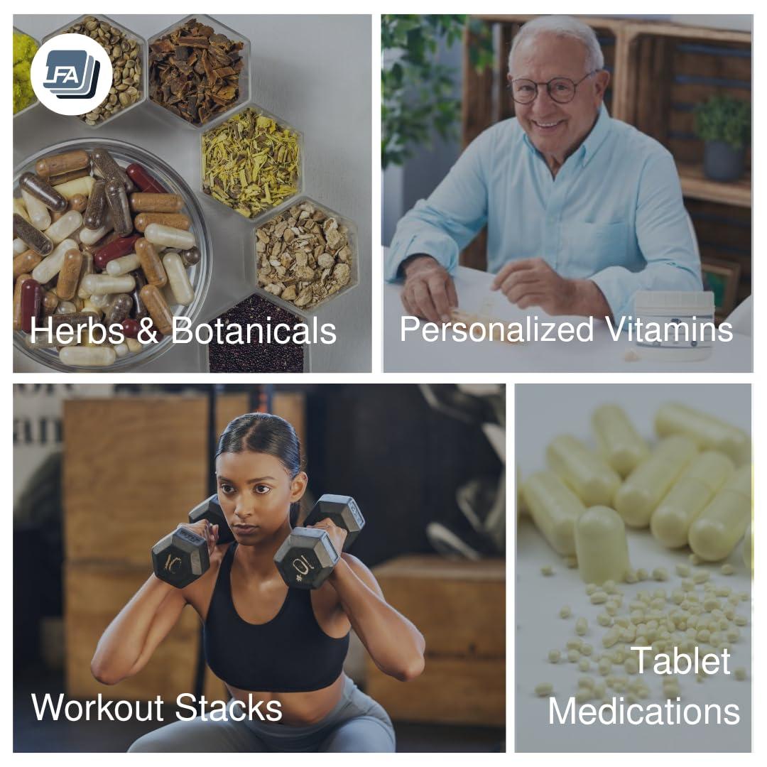 LFA Tablet Presses Empty 00 Capsules - Vegan Pullulan - 1000 Count Vegetarian Capsules Empty - Joined Fillable 00 Vegetable Pill Capsules - Veggie Caps for Capsule Filling Machine - Halal Kosher Tapioca