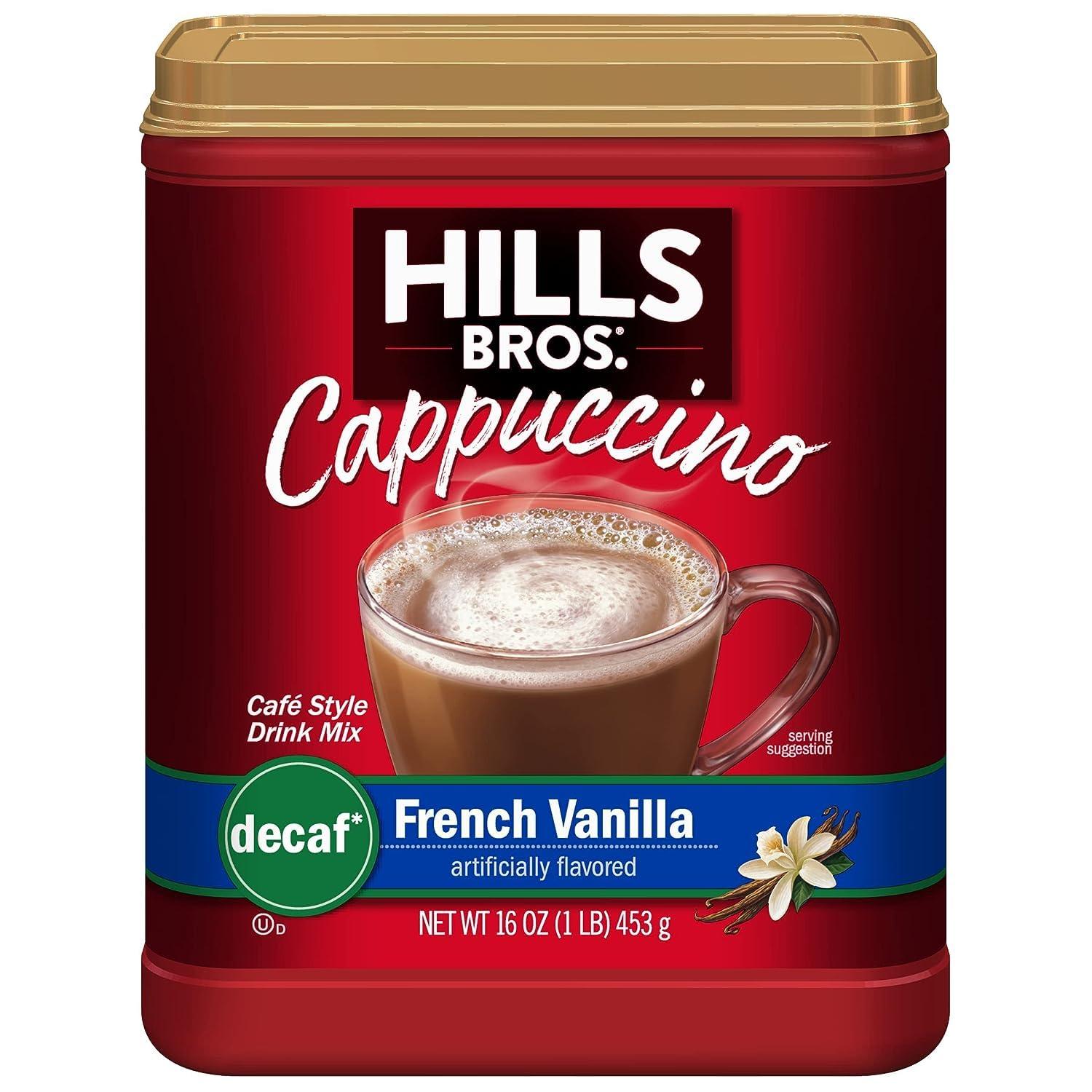 Hills Bros Hills Bros French Vanilla Cappuccino 16 Ounce (Pack of 6)