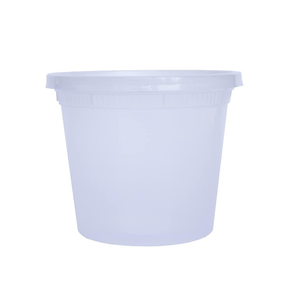 Generic Plastic Deli Food Containers [48 Set, 20 OZ] Combo Pack [Microwaveable, Freezer Safe, Reusable, Meal Prep]