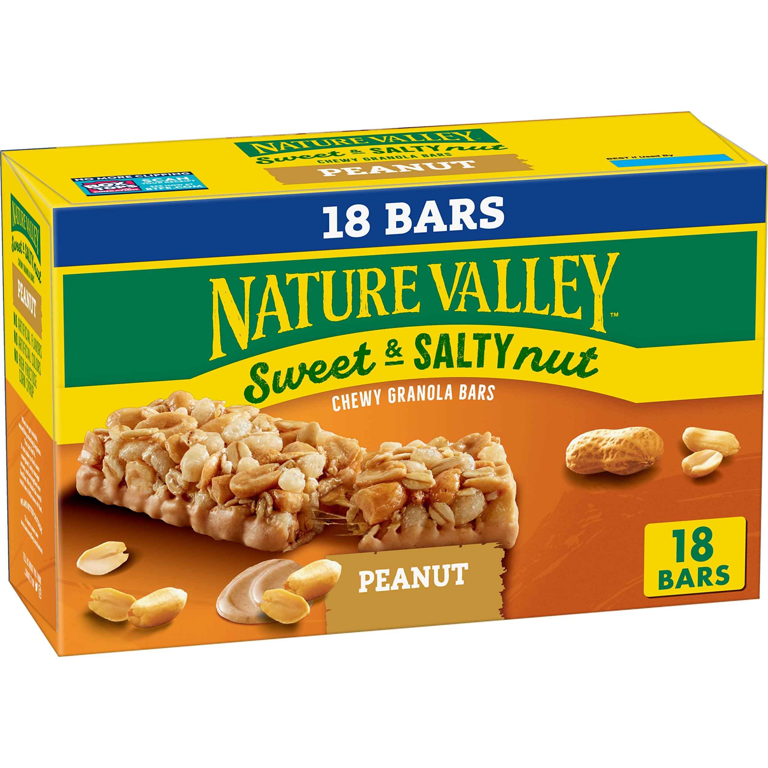 Nature Valley Nature Valley Granola Bars, Sweet and Salty Nut, Peanut, 18 Bars, 21.6 OZ