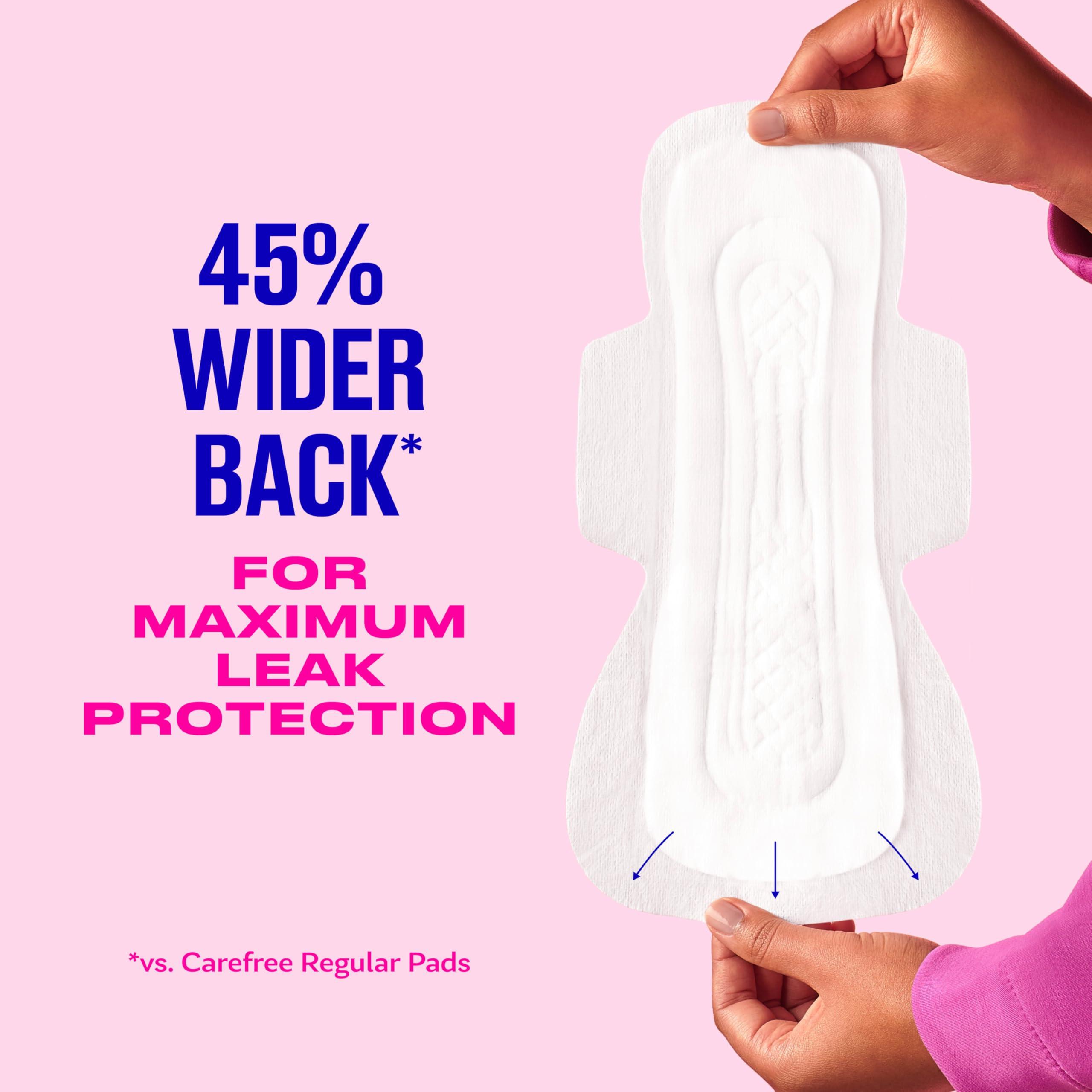 Carefree Carefree Ultra Thin Pads for Women, Super/Long Pads With Wings, 28ct | Carefree Pads, Feminine Care, Period Pads & Postpartum Pads | 28ct (Pack of 1)