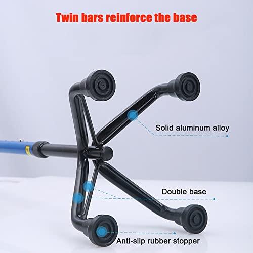 KADEUX KADEUX Adjustable Walking Stick Offset Canes, Sit to Stand Walking Cane, Lightweight Quad Cane for Seniors, Handicap, with 4-Pronged Base, Non-Slip