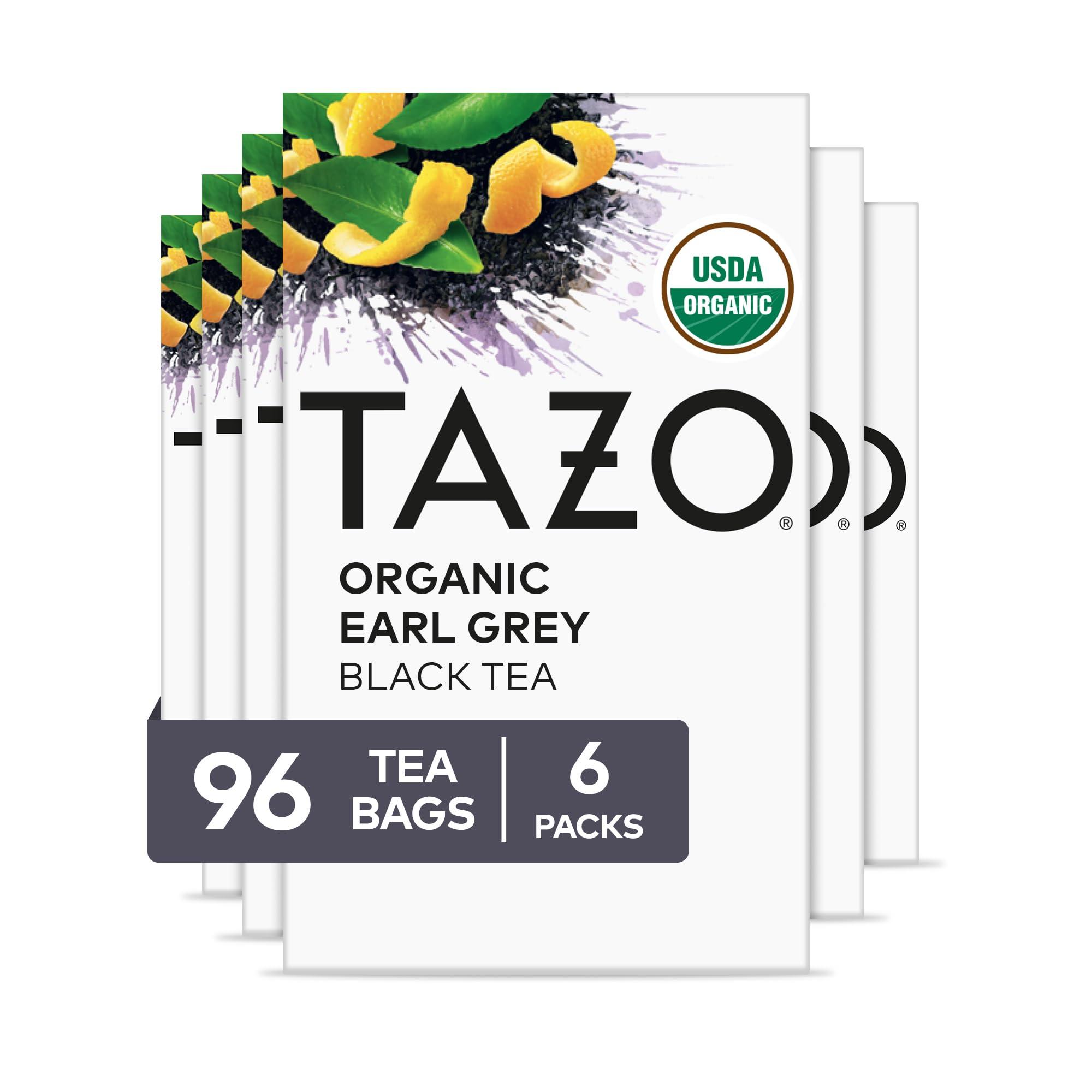 TAZO TAZO Organic Earl Grey Tea Bags, Smooth and Caffeinated, 96 Total Tea Bags (16ct - Pack of 6)\"