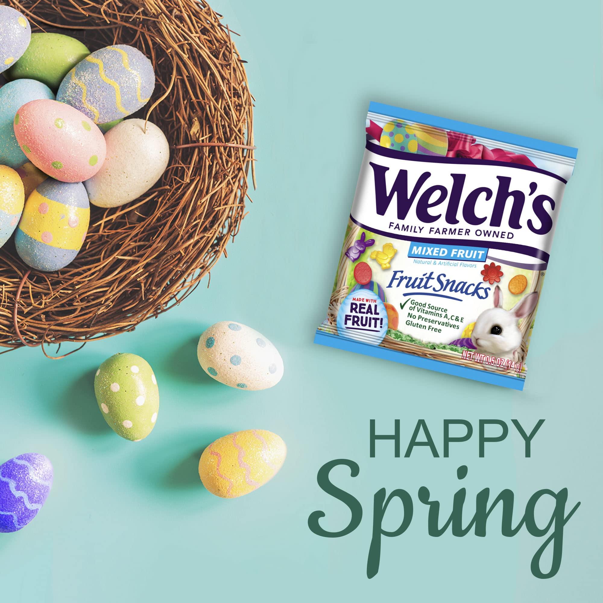 Welch's Welch's Fruit Snacks, Mixed Fruit, Spring Bulk Pack, Gluten Free, Individual Single Serve Bags, 0.5oz (Pack of 250)