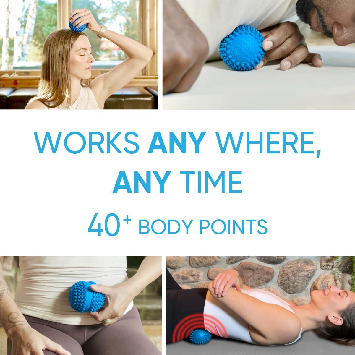 Dr. Cohen's acuball Dr. Cohens Heatable Deep Tissue Massage Ball - acuBall Trigger Point Massage Therapy for Myofascial Release and Exercise - Effective Back Massager Ball for Targeted Pain Relief