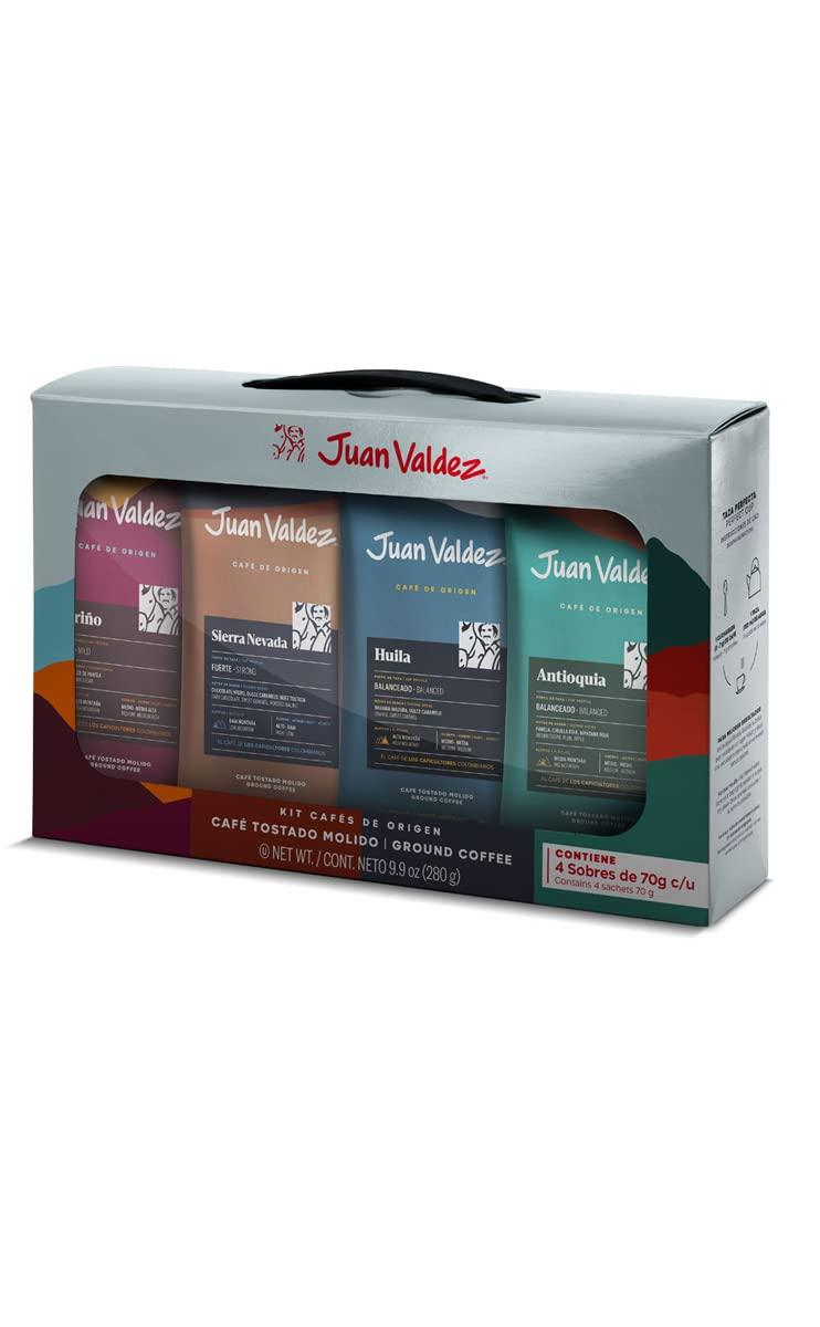 Cafe Juan Valdez Juan Valdez Coffee of Origin Colombian Ground Coffee - Kit x 4 Sachets 280 g