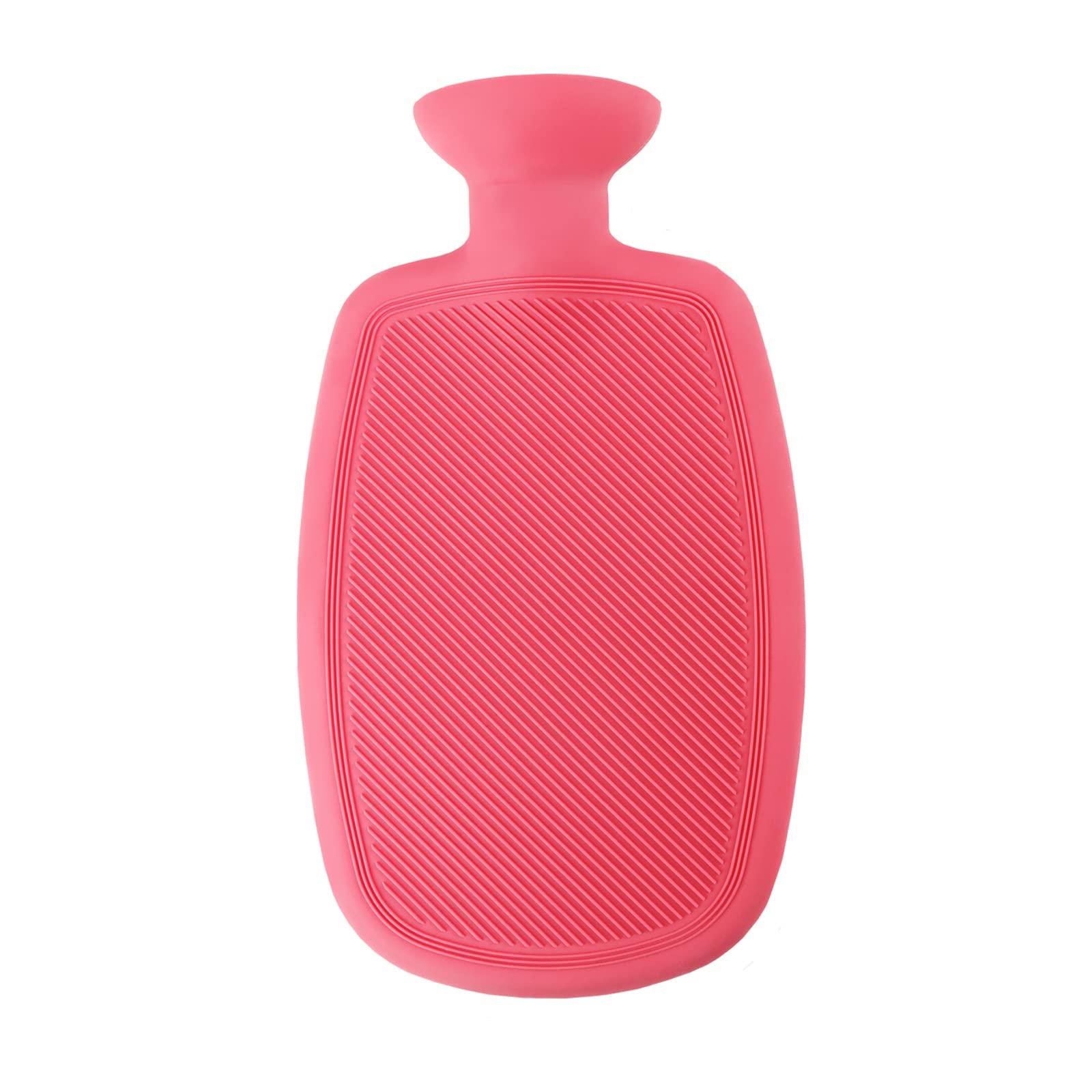 BYVOV BYVOV Silicone Hot Water Bottle,2L BPA Free,Durable Hot Water Bag for Pain Relief for Neck Shoulder,Hot Compress and Heat Therapy,Red