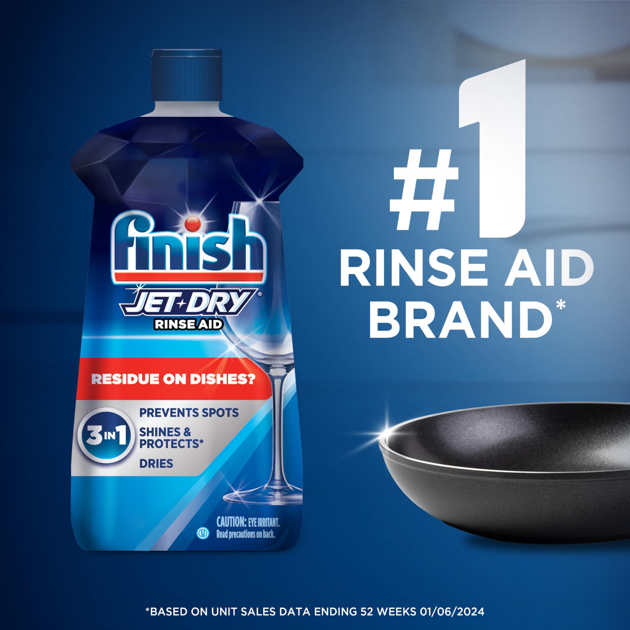 Finish Finish Jet-Dry Rinse Aid, Dishwasher Rinse Agent & Drying Agent, 16 Fl Oz (Pack of 1)