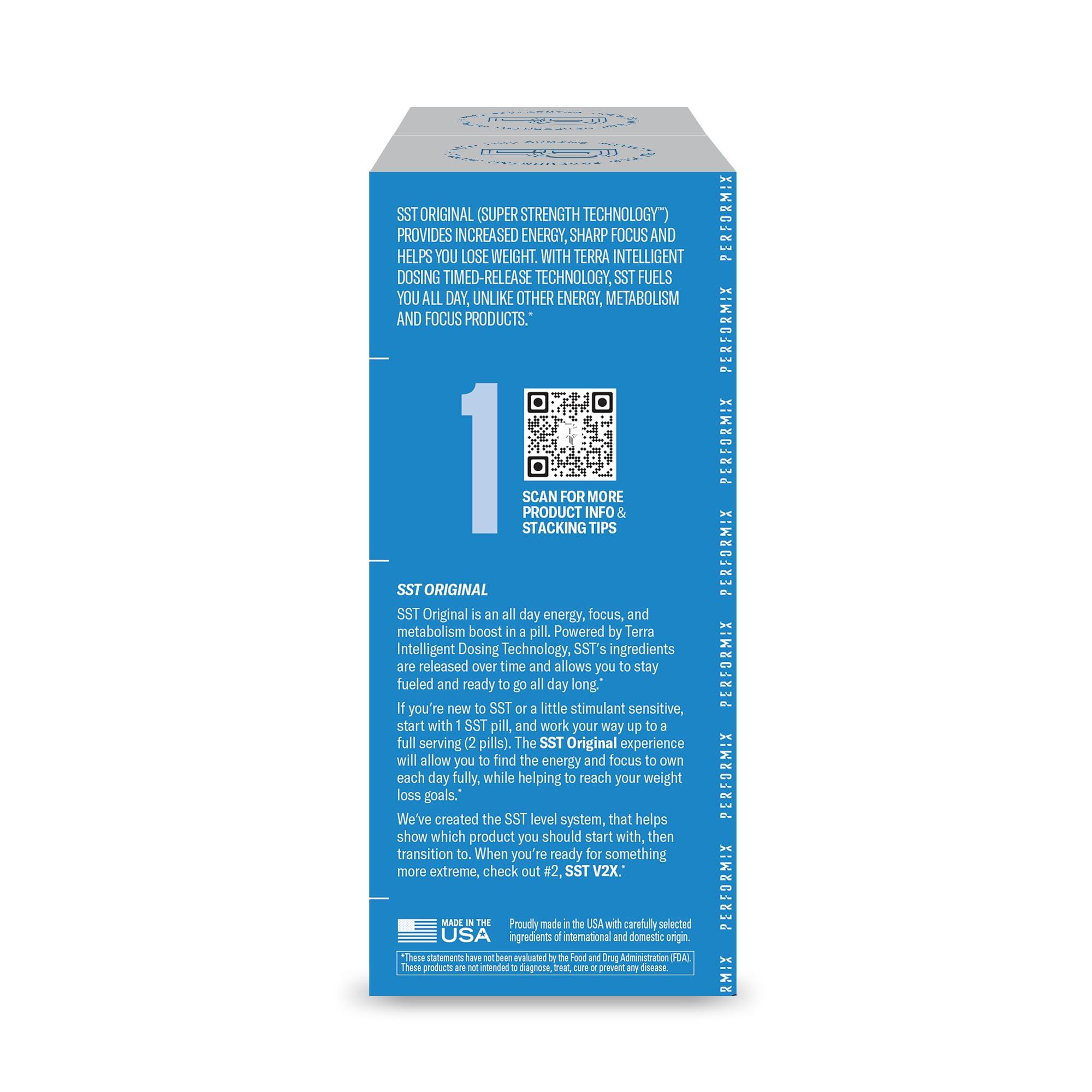 PERFORMIX PERFORMIX - SST Original - Pre-Workout, 250 mg Caffeine, 120 Capsules - Energy Supplements, No Crash, Fitness Goals, Nootropic - Timed-Release for All Day Focus, Mood & Energy Boost - Men & Women