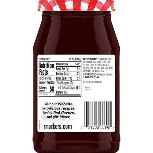 Smucker's Smucker's Strawberry Jelly, 18 Ounces (Pack of 6)
