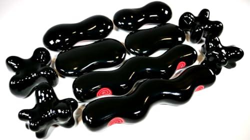 SYNERGY STONE Advanced (Midnight Black)(Set of 10) Ultra-Smooth Synergy Stone Hot Stone Massage Tools - Pro Kit for Full Body Massage - Relaxing and Therapeutic Deep Heat