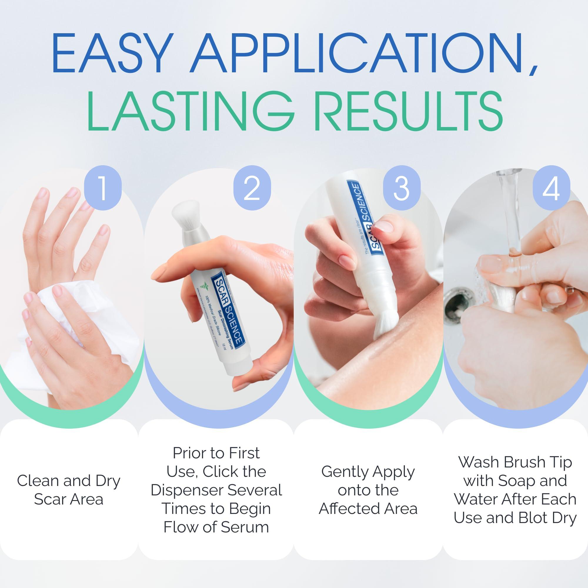 ScarScience ScarScience C-Section Recovery Kit - Advanced Scar Treatment after C-Section - Medical Grade Waterproof Silicone Scar Sheets for Scar Removal, 8 Strips + Silicone Gel for Scars and Surgical Scars,18ml