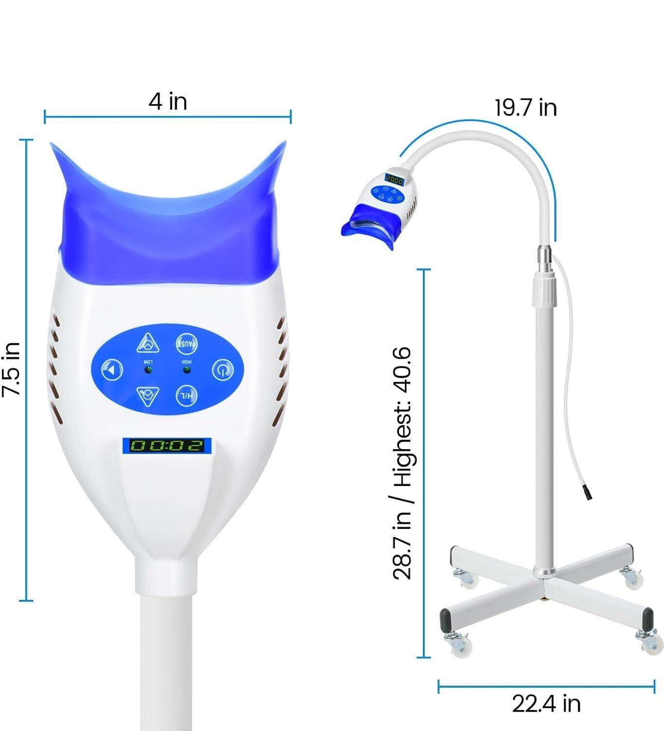 Rasamer Rasamer 36W Mobile 10 LED Cold Blue Light Lamp for Teeth Whitening Bleaching Accelerator Floor Standing Type