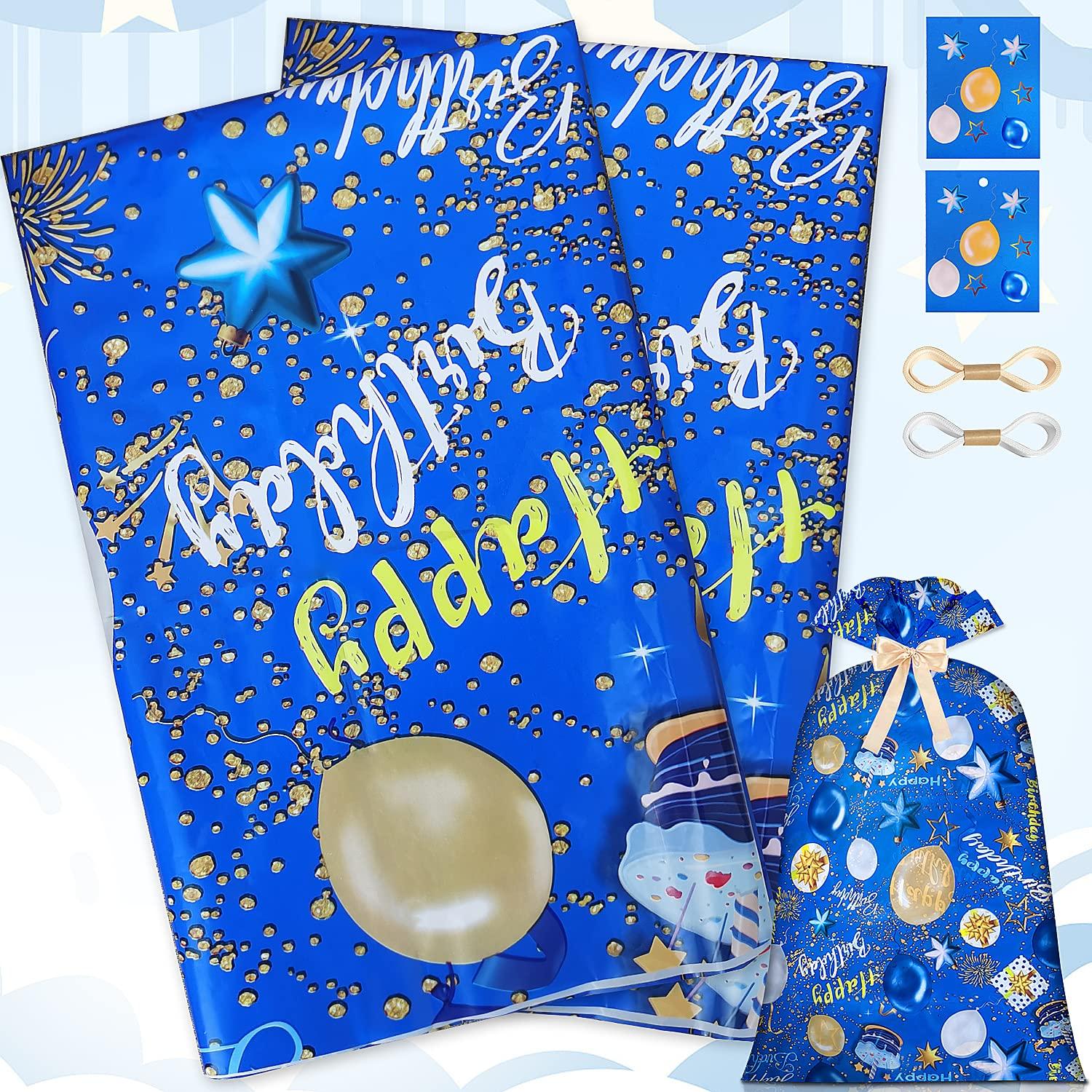 BWLOIES BWLOIES Jumbo Extra Large Gift Bags Oversized Giant Huge Gift Bags Big XXL Large Present Bag Bithday Gift Wrap Wrapping Bags for Boy Child Kids,Plastic Birthday Bag Bike Gift Bag (48inch 2 Pack)