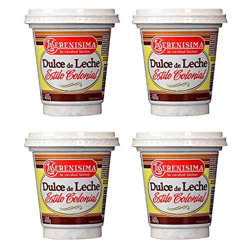 La Serenisima "4" La Serenisima "Dulce De Leche ," Milk Caramel", 400 G-14.10 Oz From Argentima