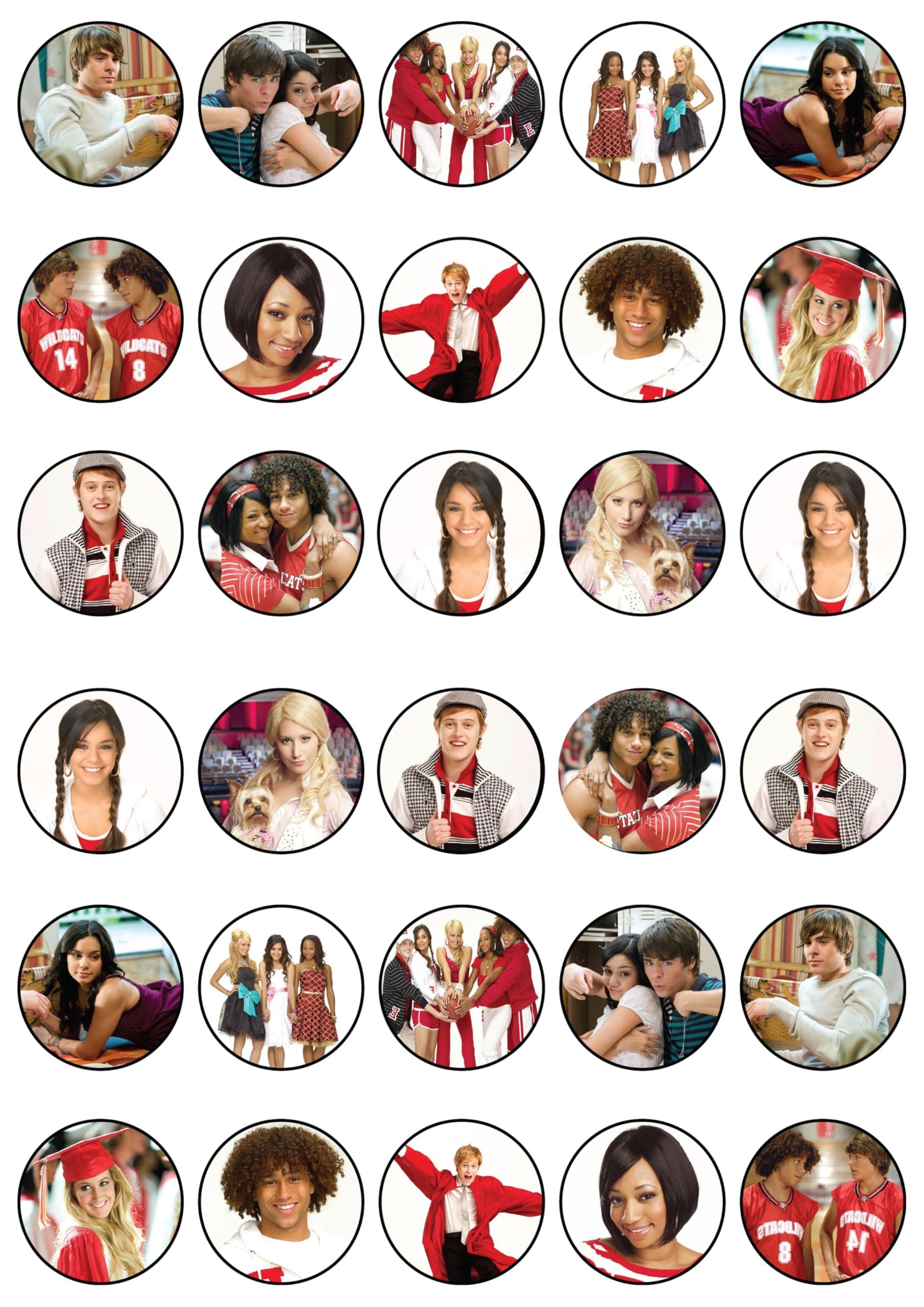 NATURAL BEHAVIOUR 30 x Edible Cupcake Toppers School Music Themed Collection of Edible Cake Decorations | Uncut Edible Prints on Wafer Sheet