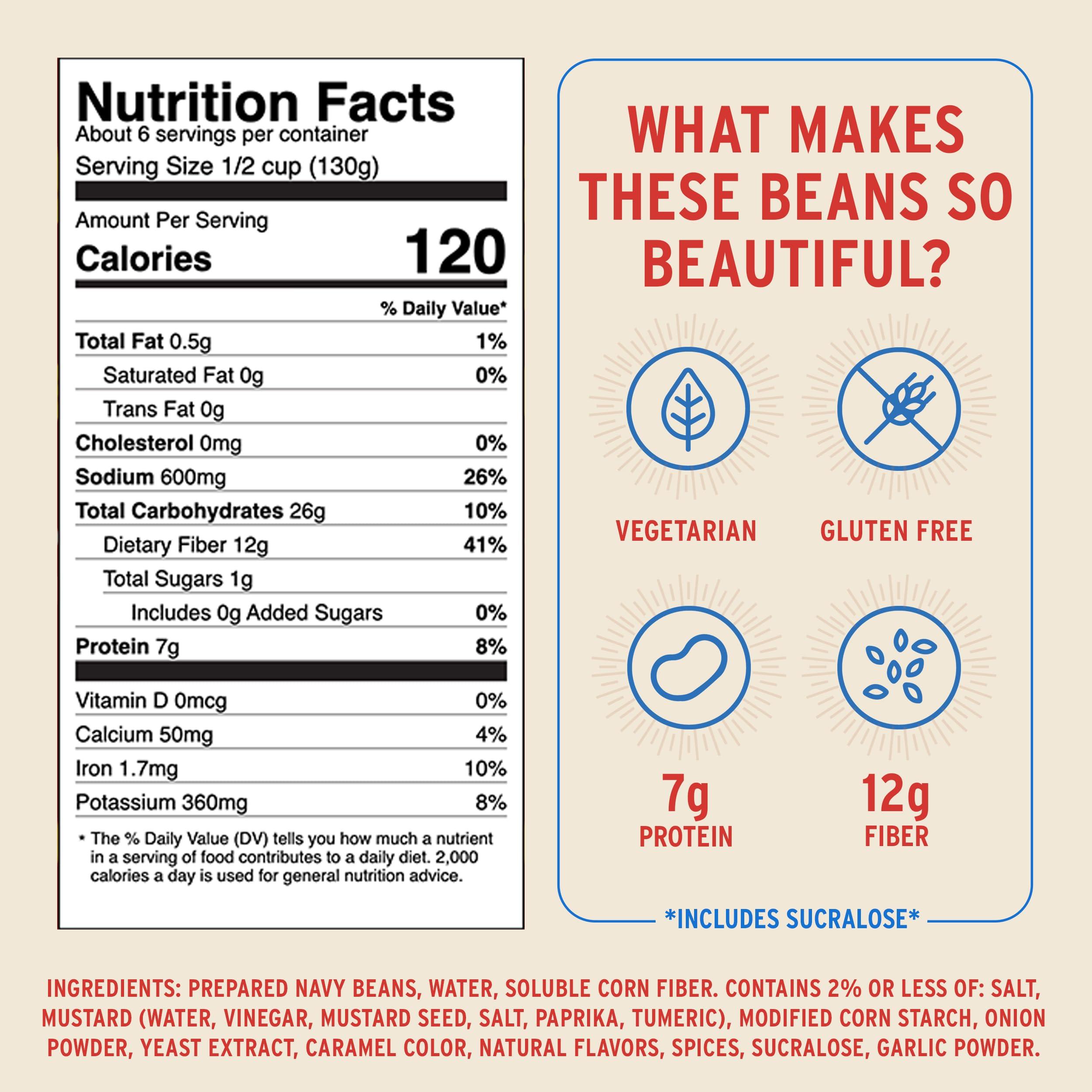 Bush\'s Best BUSH\'S BEST 15.8 oz Zero Sugar Baked Beans, Source Of Plant Based Protein and Fiber, Low Fat, Gluten Free, (Pack of 12)