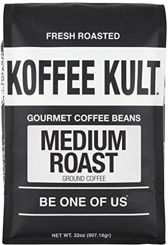 Koffee Kult Koffee Kult Koffee Kult Medium Roast Smooth and Flavorful Medium Roast Ground Coffee - Perfect for a Relaxing Cup Anytime (Medium Roast, 32oz)