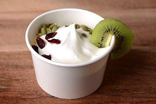EcoQuality [500 Pack] 8 oz Disposable White Paper Soup Containers with Plastic Lids - Paper Ice Cream Cups - Dessert Bowls , Frozen Yogurt Cups - Food Storage Containers, Microwavable and Freezer Safe Take Out
