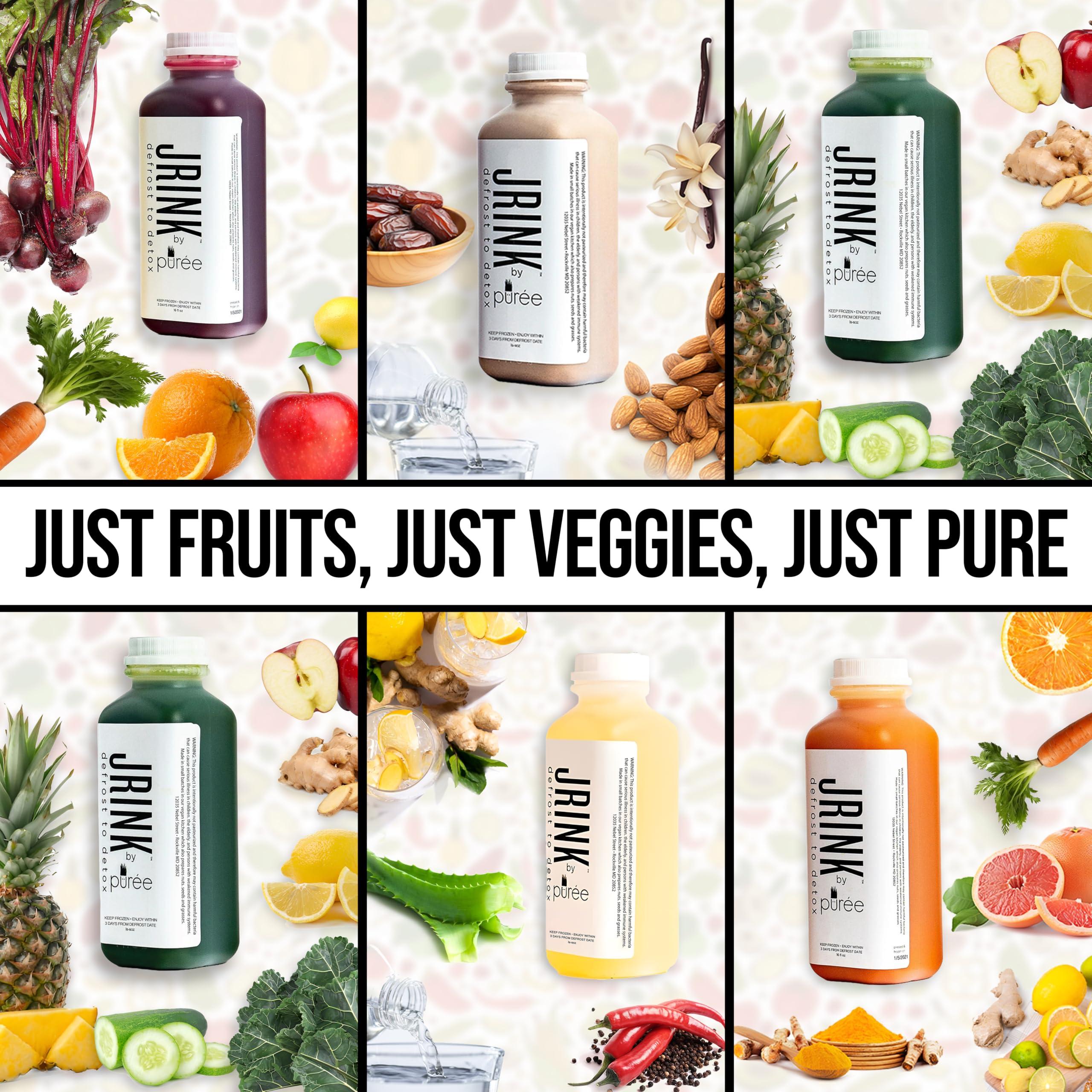 JRINK by Pure JRINK by Pure Easy Juice Cleanse, Cold-Pressed Juice, Nothing Added, Frozen for Maximum Freshness, No Pasteurization, No HPP, Nothing Added. (24)