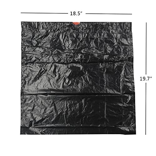 Uumitty Uumitty 3 Gallon Drawstring Trash Bags, Flat Bottom Garbage Bag (Black, 110 Counts/ 3 Rolls)