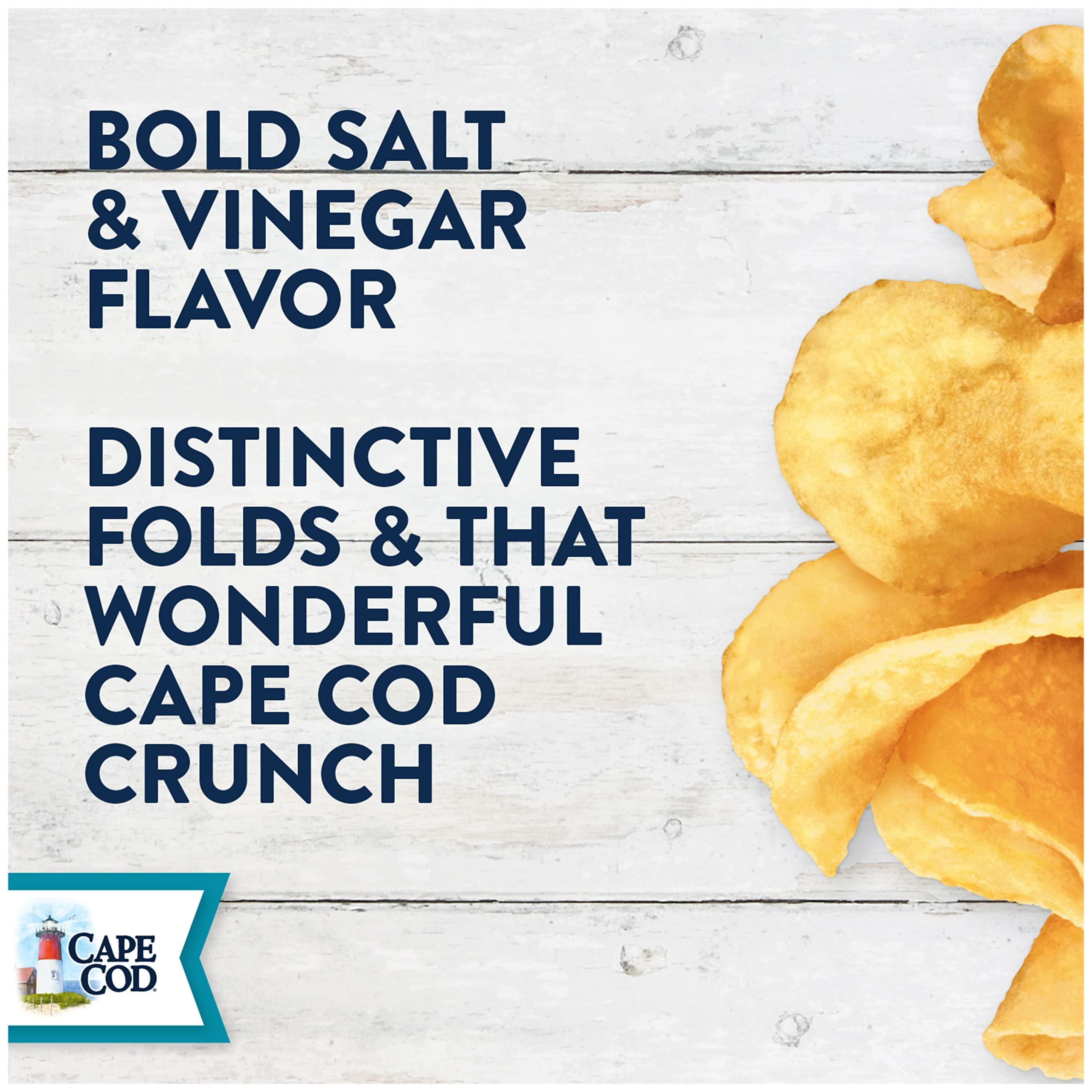 Cape Cod Cape Cod Potato Chips, Sea Salt & Vinegar Kettle Chips, 13 Oz Party Size (Pack of 9)