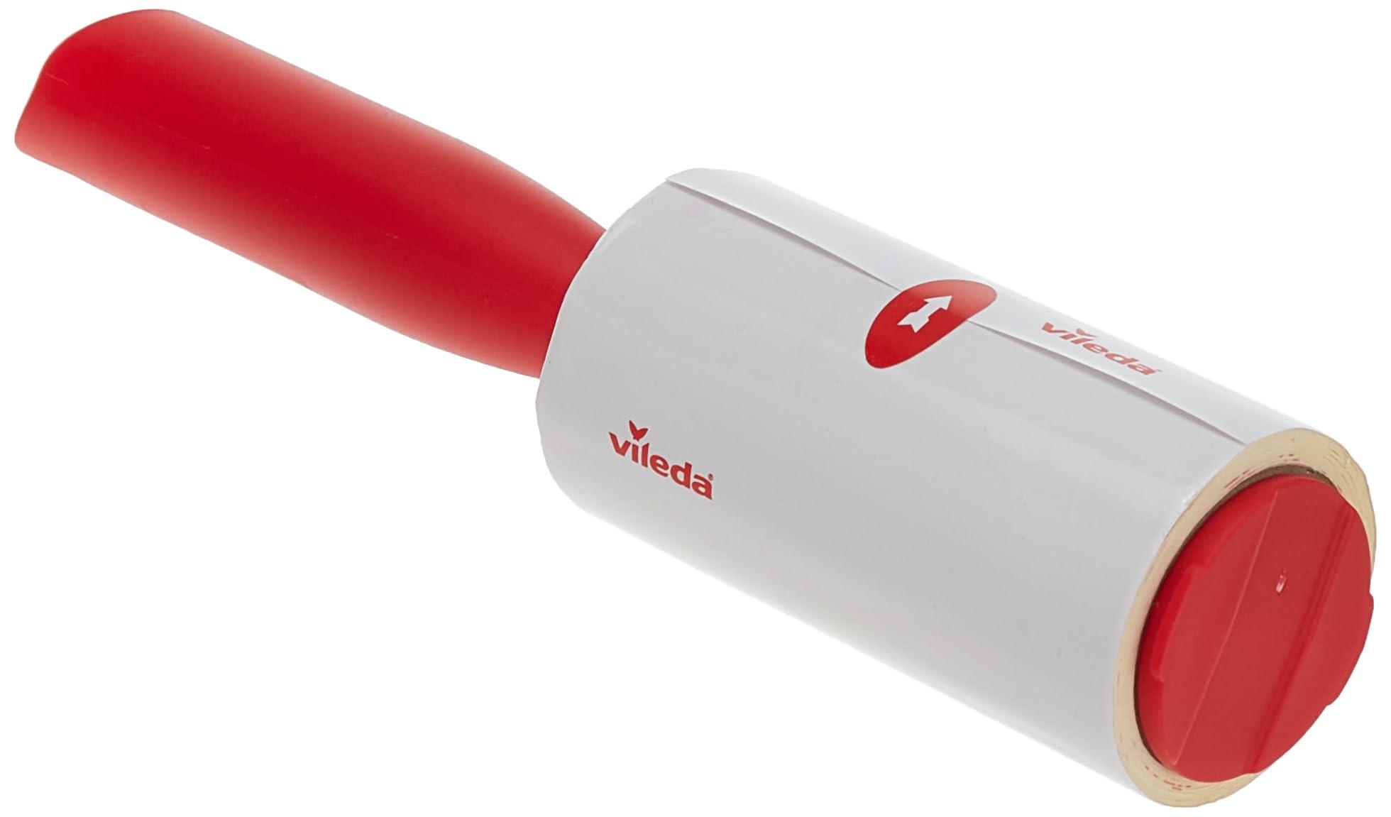 Vileda Vileda - Lint Roller Brush/Adhesive Sticky/Animal Hair Brush - 58 Sheets Per Roll - Red Handle