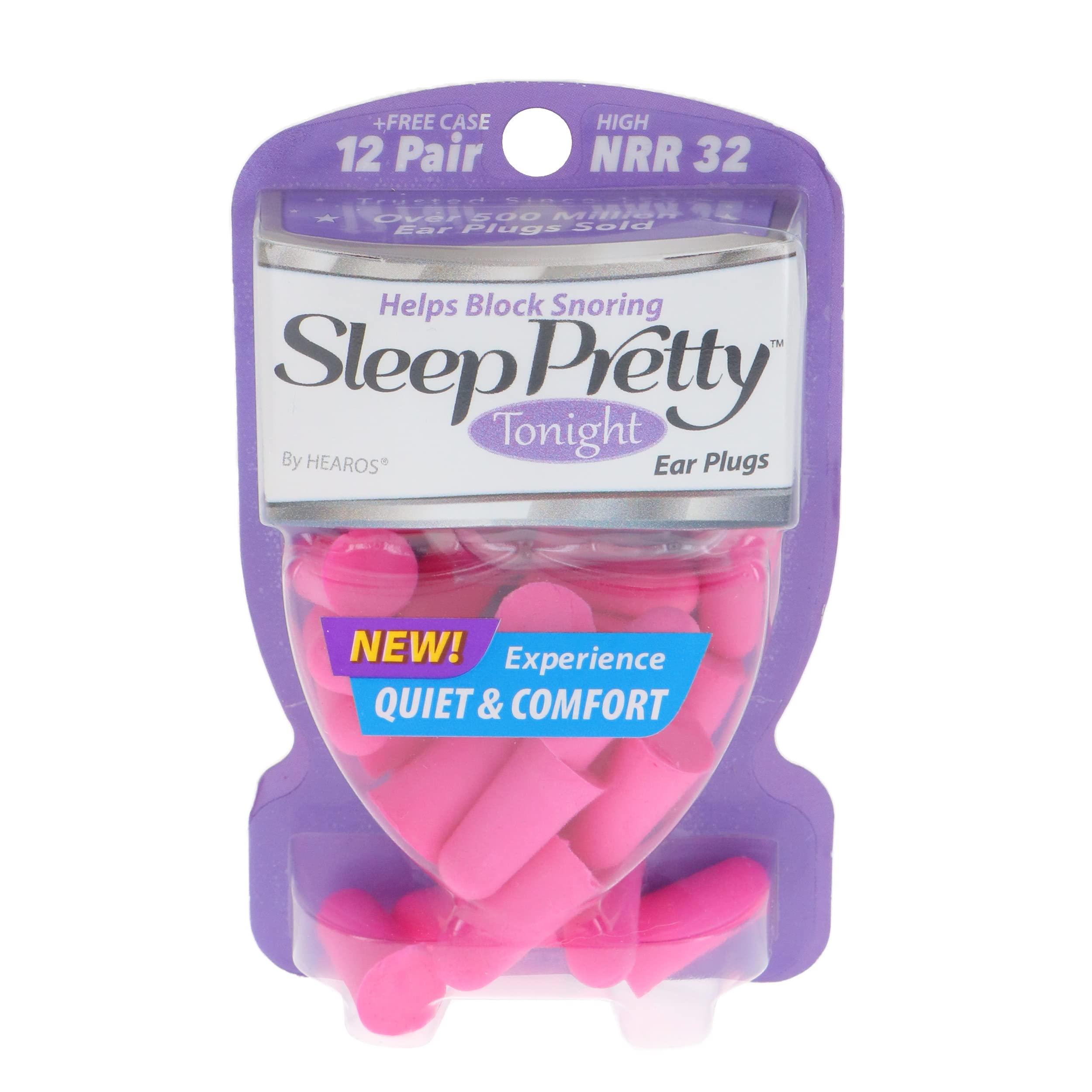 Hearos Hearos Sleep Pretty Tonight Foam Ear Plugs, Hearing Protection, 32 NRR, 12 Pair,Purple,5803