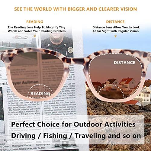 LianSan LianSan Womens Bifocal Reading Sunglasses Retro UV Protection Sun Readers With Spring Hinge Ladies Outdoors Readers,12031 S-TTPK 1.75