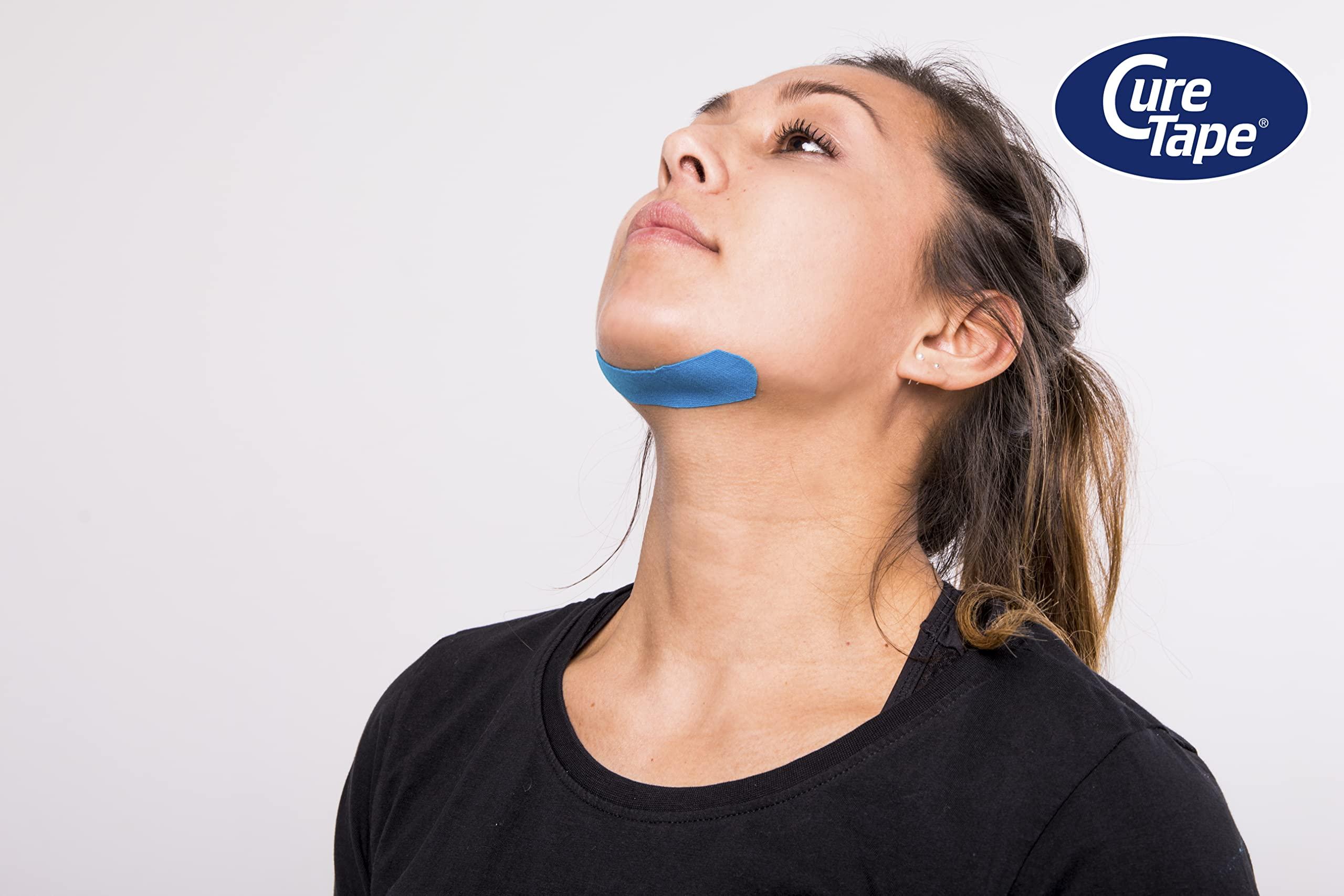 CureTape CureTape® Sports Kinesiology Tape Blue | 30% Stronger Adhesion | K-Tape for Extreme Conditions | Quick Dry Viscose | Waterproof Muscle Tape | for Increased Athletic Performance & Faster Recovery